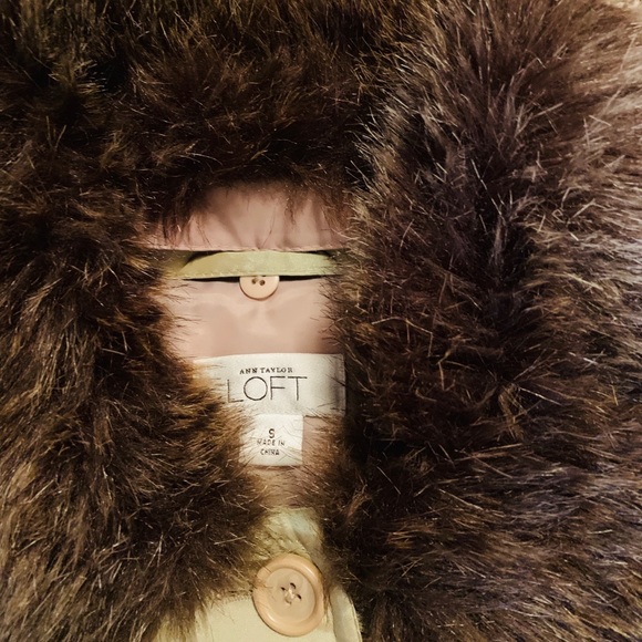 Ann Taylor Loft Down with fur collar - Picture 2 of 2
